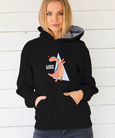Lady dino Felpa Premium con cappuccio Donna