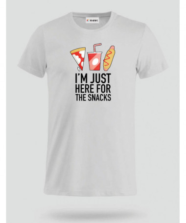 I am just here for the snacks T-shirt Basic Uomo