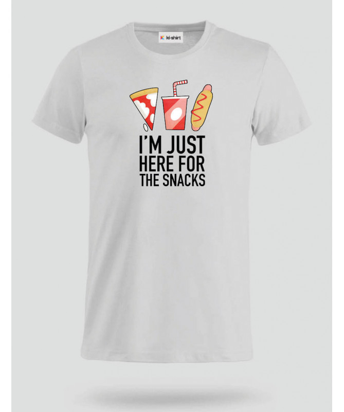 I am just here for the snacks T-shirt Basic Uomo