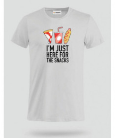 I am just here for the snacks T-shirt Basic Uomo