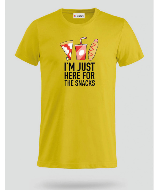 I am just here for the snacks T-shirt Basic Uomo