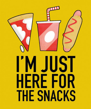 I am just here for the snacks T-shirt Basic Uomo