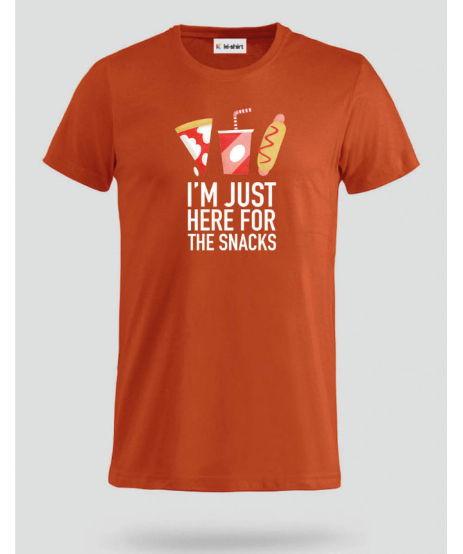 I am just here for the snacks T-shirt Basic Uomo