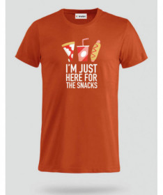 I am just here for the snacks T-shirt Basic Uomo