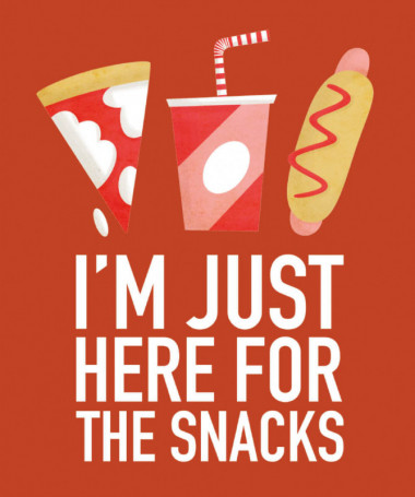 I am just here for the snacks T-shirt Basic Uomo