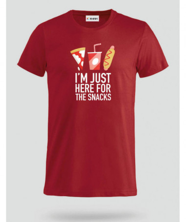 I am just here for the snacks T-shirt Basic Uomo