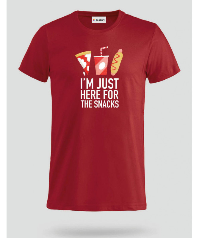 I am just here for the snacks T-shirt Basic Uomo