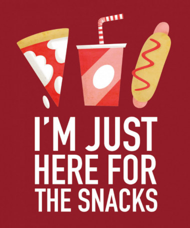 I am just here for the snacks T-shirt Basic Uomo
