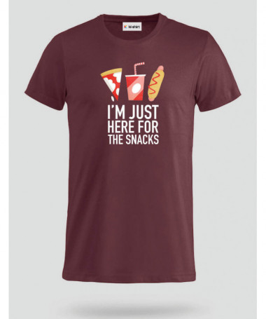 I am just here for the snacks T-shirt Basic Uomo