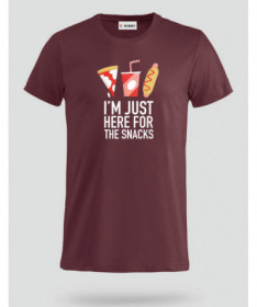 I am just here for the snacks T-shirt Basic Uomo