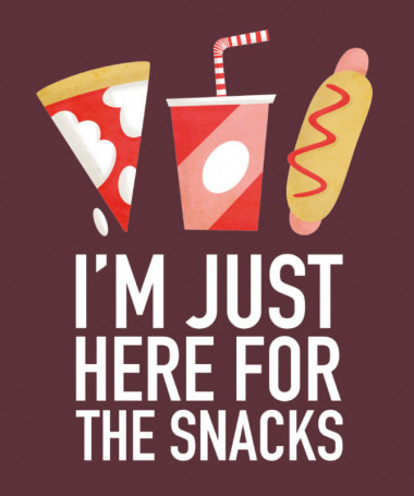 I am just here for the snacks T-shirt Basic Uomo