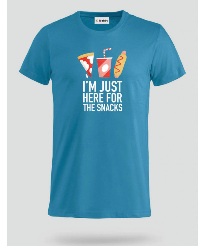 I am just here for the snacks T-shirt Basic Uomo