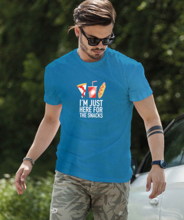 I am just here for the snacks T-shirt Basic Uomo