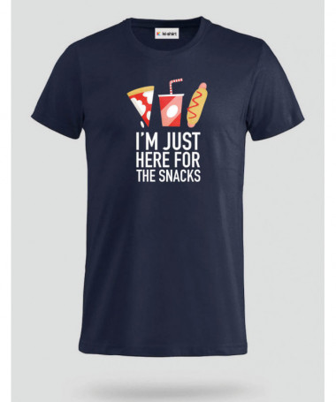 I am just here for the snacks T-shirt Basic Uomo