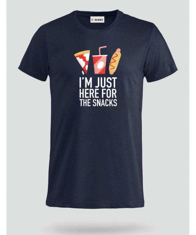 I am just here for the snacks T-shirt Basic Uomo