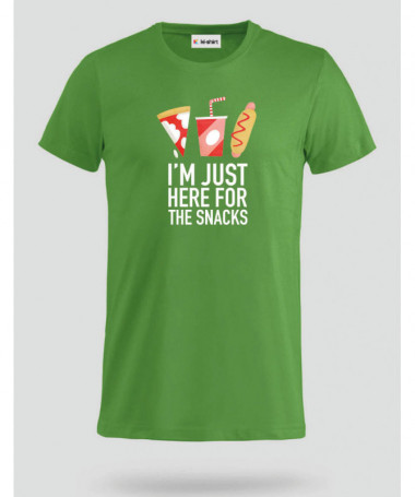 I am just here for the snacks T-shirt Basic Uomo