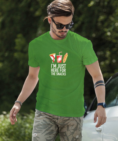 I am just here for the snacks T-shirt Basic Uomo