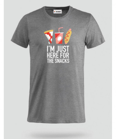 I am just here for the snacks T-shirt Basic Uomo