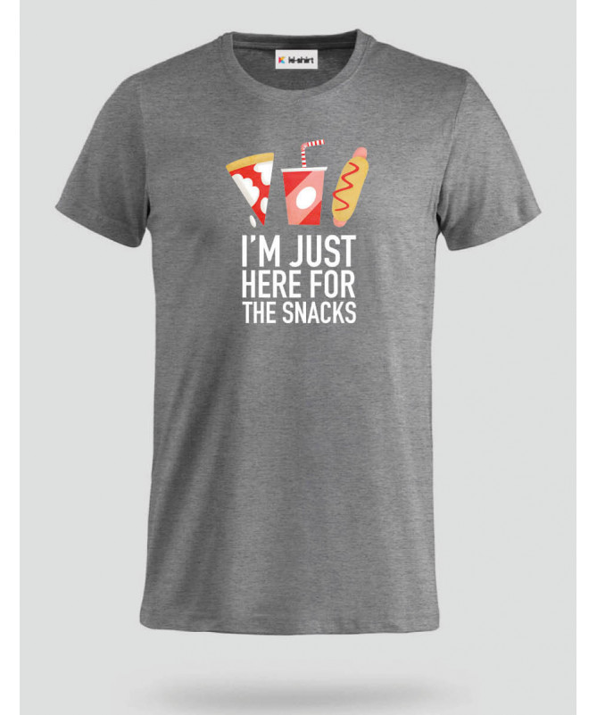 I am just here for the snacks T-shirt Basic Uomo