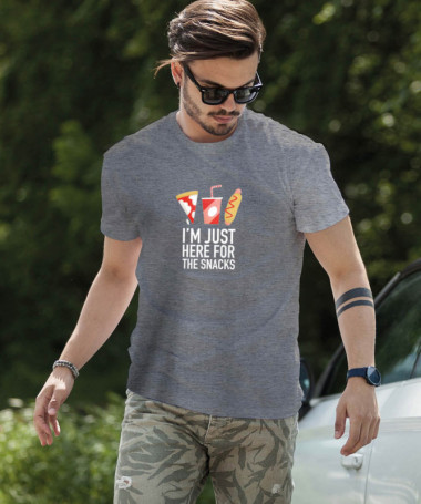 I am just here for the snacks T-shirt Basic Uomo