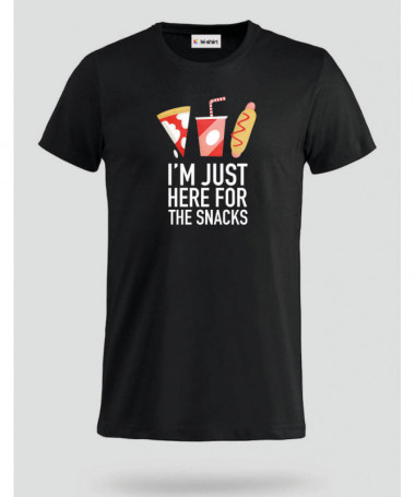 I am just here for the snacks T-shirt Basic Uomo