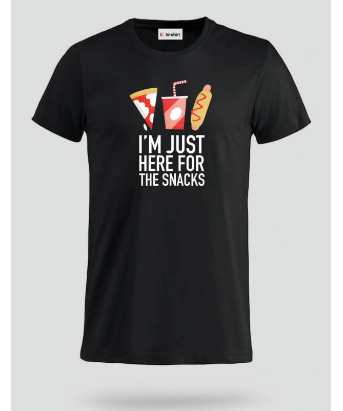 I am just here for the snacks T-shirt Basic Uomo