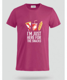 I am just here for the snacks T-shirt Basic Uomo
