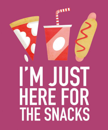 I am just here for the snacks T-shirt Basic Uomo