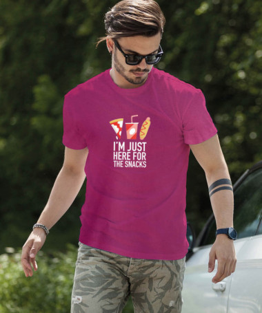 I am just here for the snacks T-shirt Basic Uomo