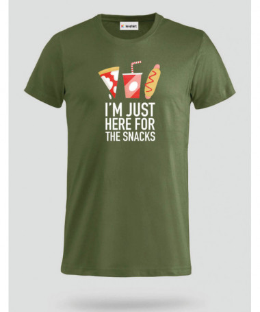 I am just here for the snacks T-shirt Basic Uomo