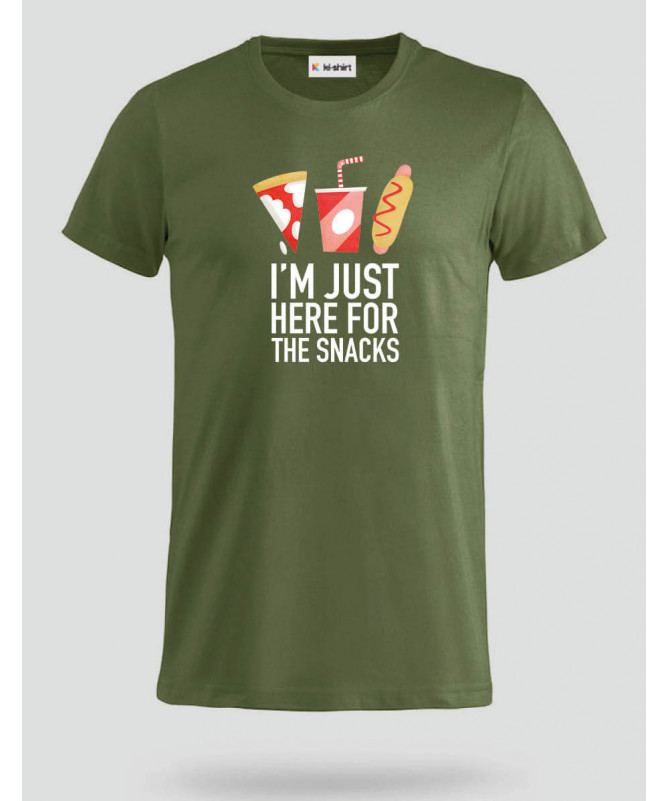 I am just here for the snacks T-shirt Basic Uomo