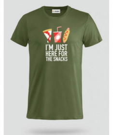 I am just here for the snacks T-shirt Basic Uomo