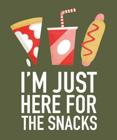 I am just here for the snacks T-shirt Basic Uomo