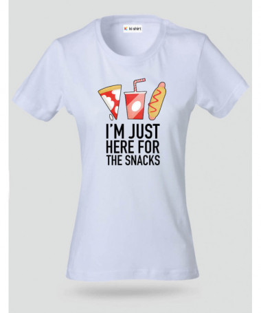 I am just here for the snacks T-shirt Basic Donna