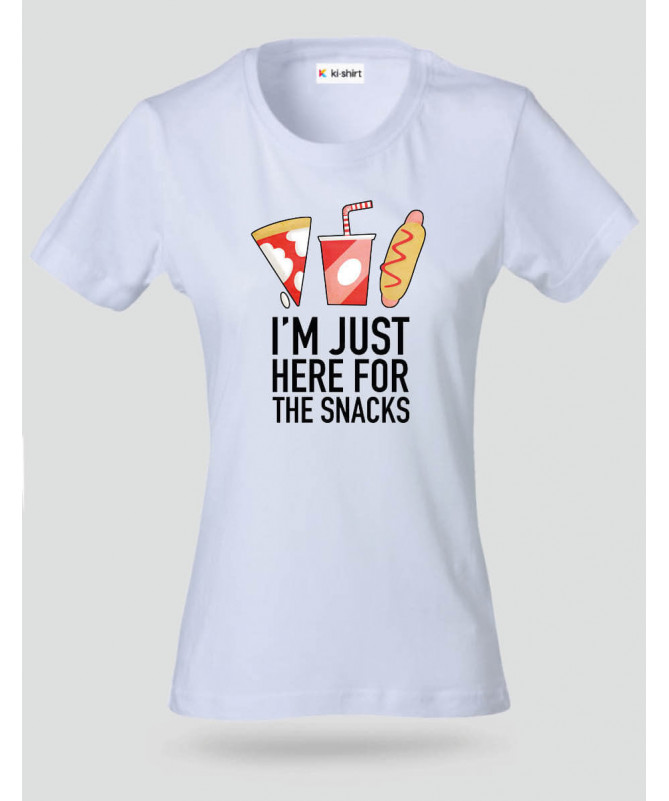 I am just here for the snacks T-shirt Basic Donna