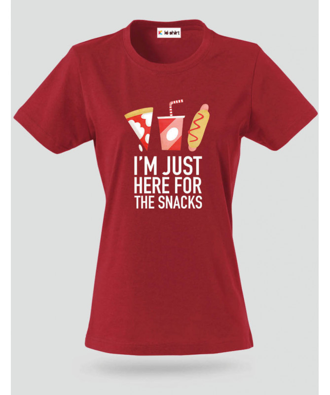 I am just here for the snacks T-shirt Basic Donna