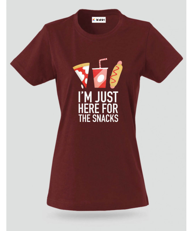 I am just here for the snacks T-shirt Basic Donna