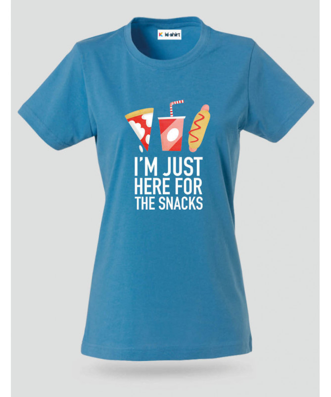 I am just here for the snacks T-shirt Basic Donna