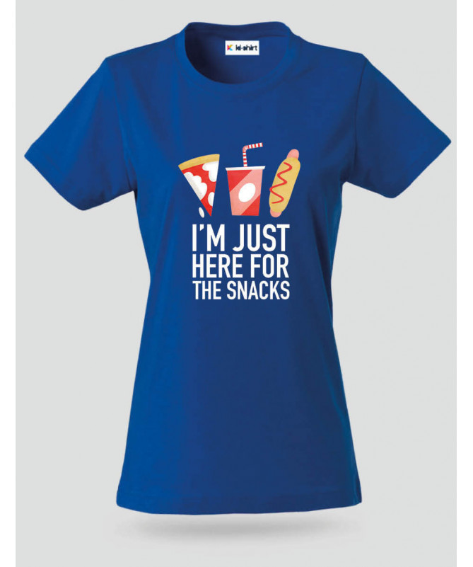 I am just here for the snacks T-shirt Basic Donna