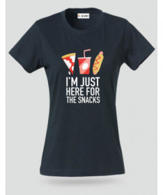 I am just here for the snacks T-shirt Basic Donna