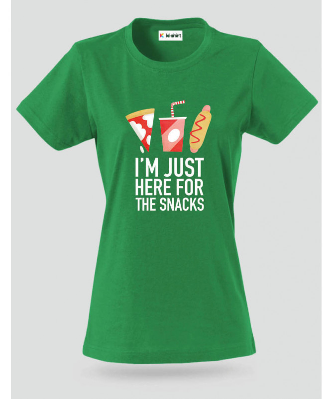 I am just here for the snacks T-shirt Basic Donna