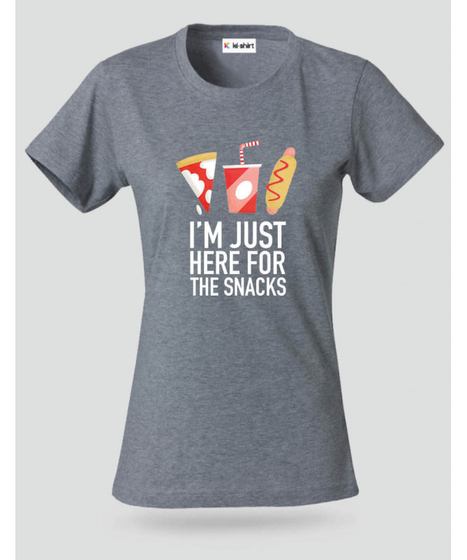 I am just here for the snacks T-shirt Basic Donna