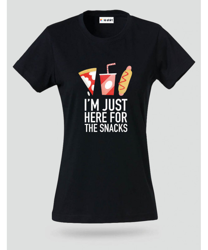 I am just here for the snacks T-shirt Basic Donna