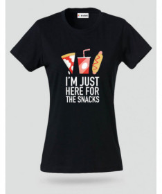I am just here for the snacks T-shirt Basic Donna