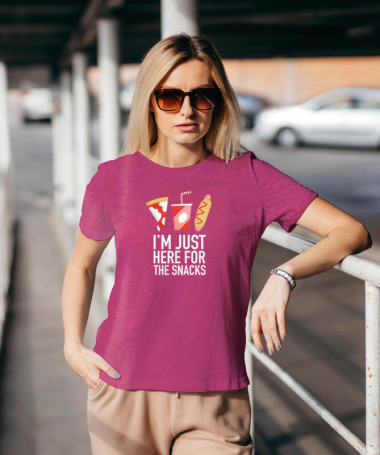 I am just here for the snacks T-shirt Basic Donna