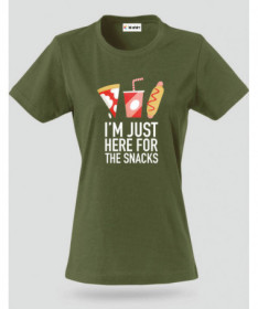 I am just here for the snacks T-shirt Basic Donna