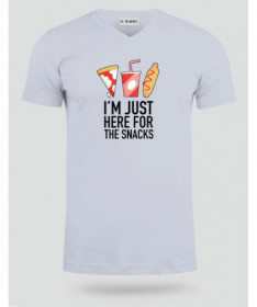 I am just here for the snacks  T-shirt Scollo V