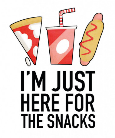 I am just here for the snacks  T-shirt Scollo V