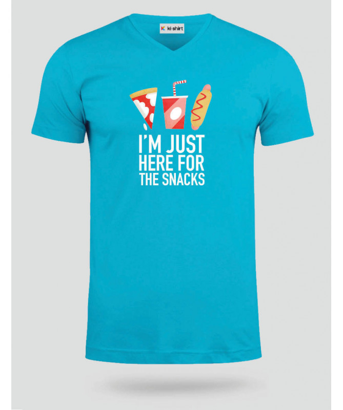 I am just here for the snacks  T-shirt Scollo V