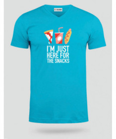 I am just here for the snacks  T-shirt Scollo V
